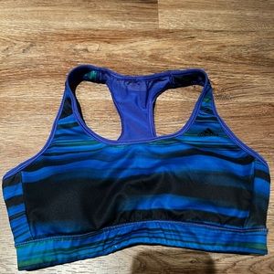 Blue Adidas sports bra